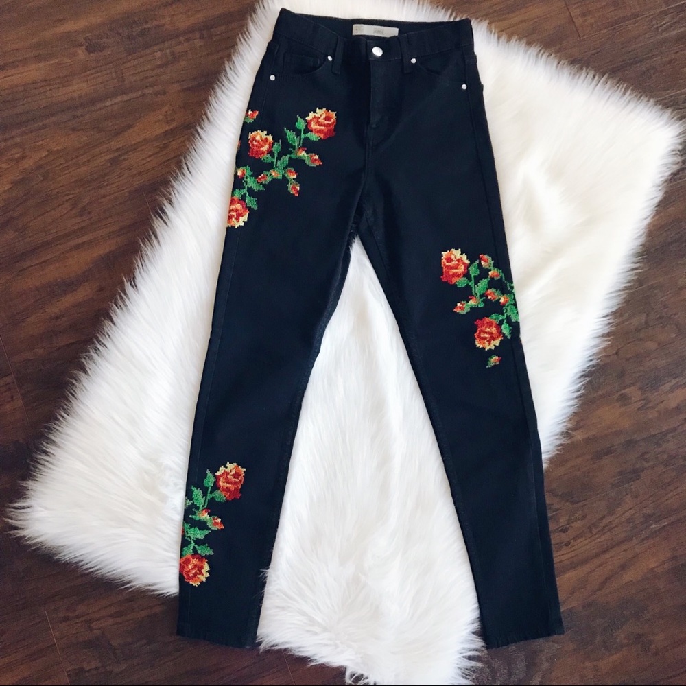 🌟SALE🌟TOPSHOP Jamie Embroidered Jeans - Picture 6 of 8